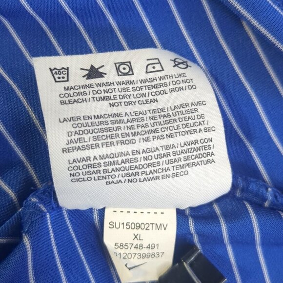 Nike Polo Shirt Adult Mens X-Large Blue Dri-Fit Golf Outdoors College Fields - Picture 10 of 12